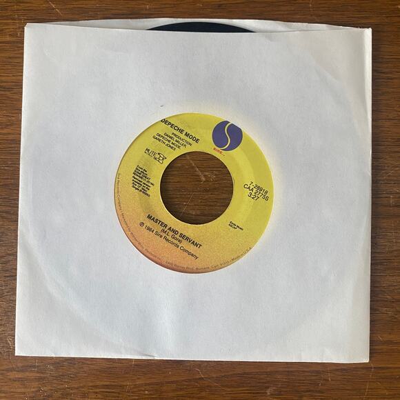 Depeche Mode Master & Servant 45 RPM Single US Vinyl Mute Sire Records Good+ - Picture 4 of 9